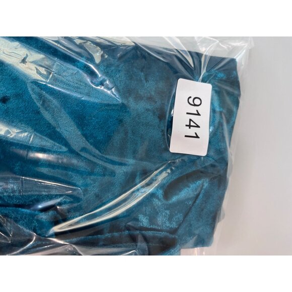 BCX Dress Teal Velvet Sleeveless A-Line Dress With Keyhole & Button Closure Size - Picture 11 of 11